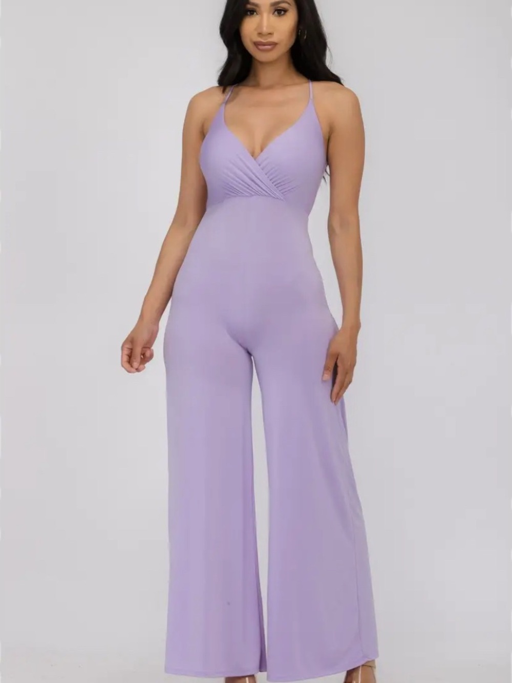 💜 Lavender Wide-Leg Jumpsuit